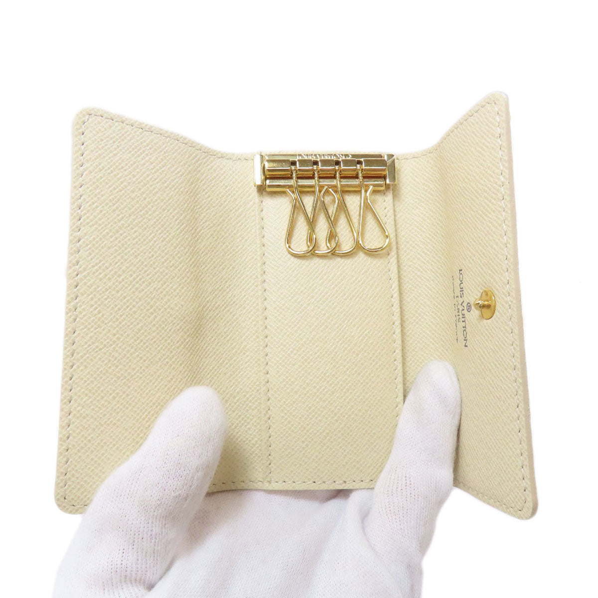 LOUIS VUITTON Key case Key holder N60020 Damier canvas white Multicles4