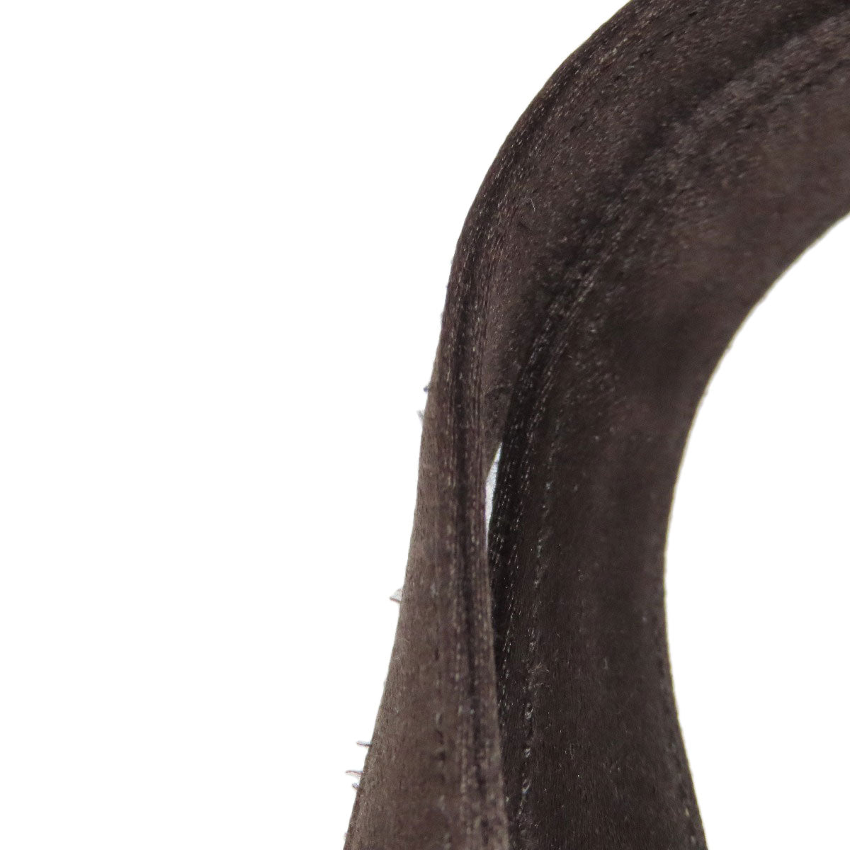 PRADA Handbag Satin Brown logo