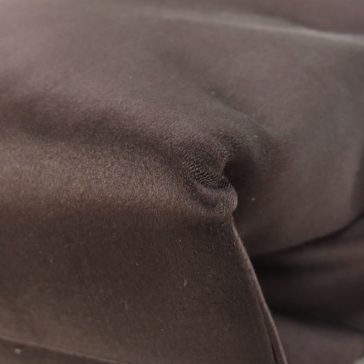 PRADA Handbag Satin Brown logo