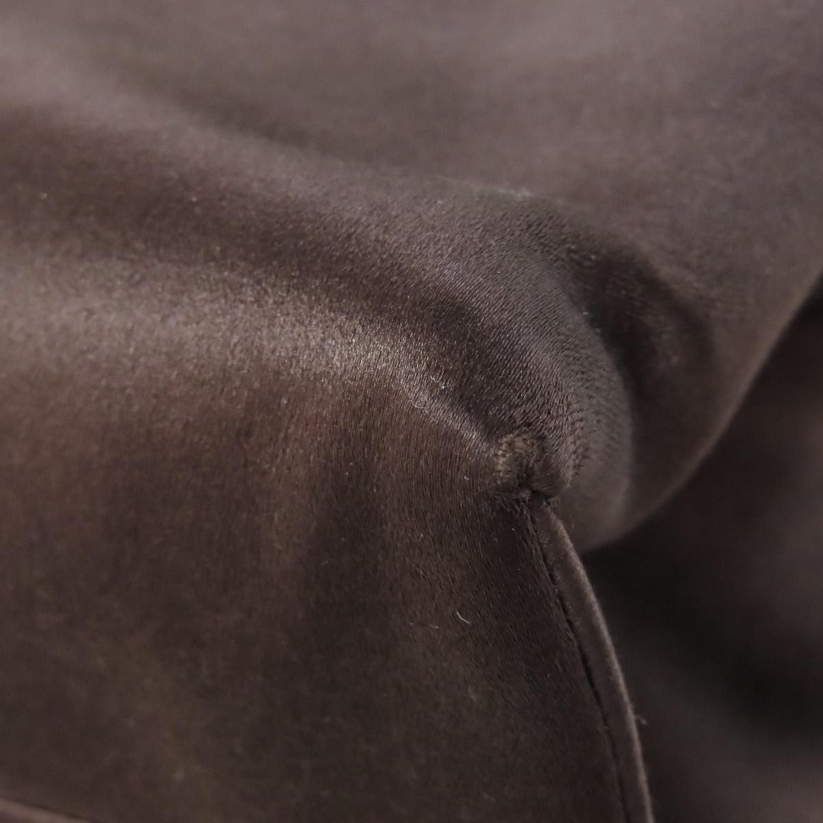 PRADA Handbag Satin Brown logo