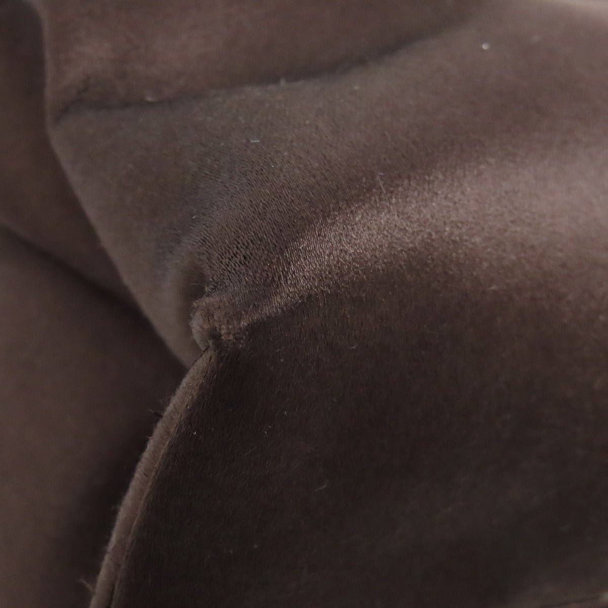 PRADA Handbag Satin Brown logo