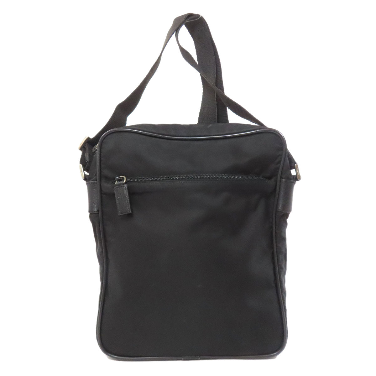 PRADA Shoulder Bag Nylon black logoMetal