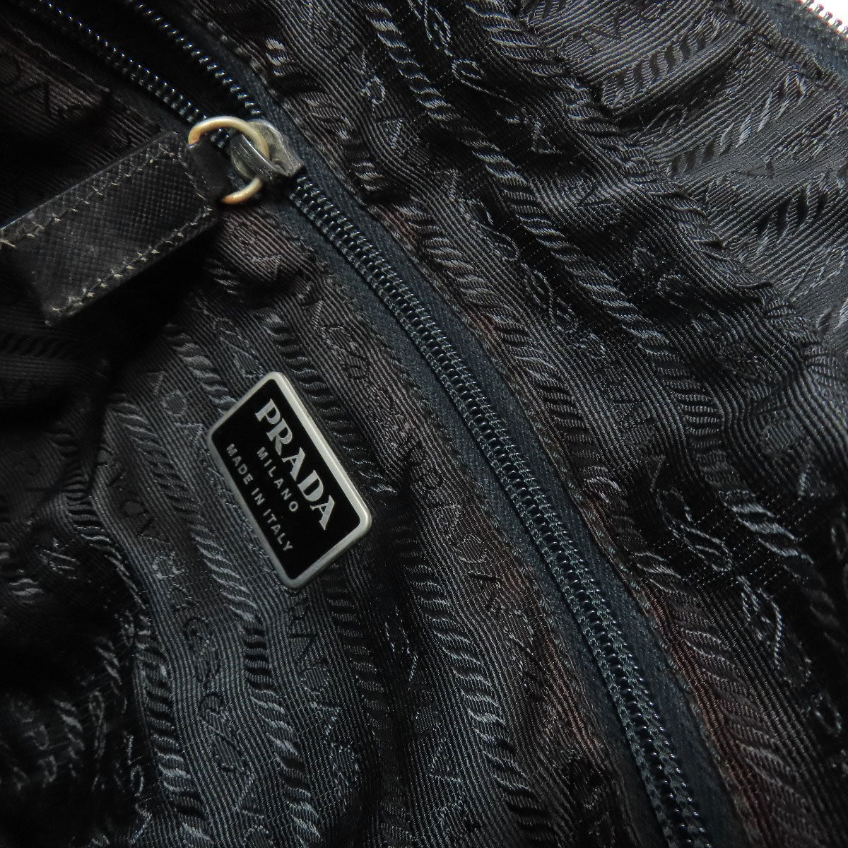 PRADA Shoulder Bag Nylon black logoMetal