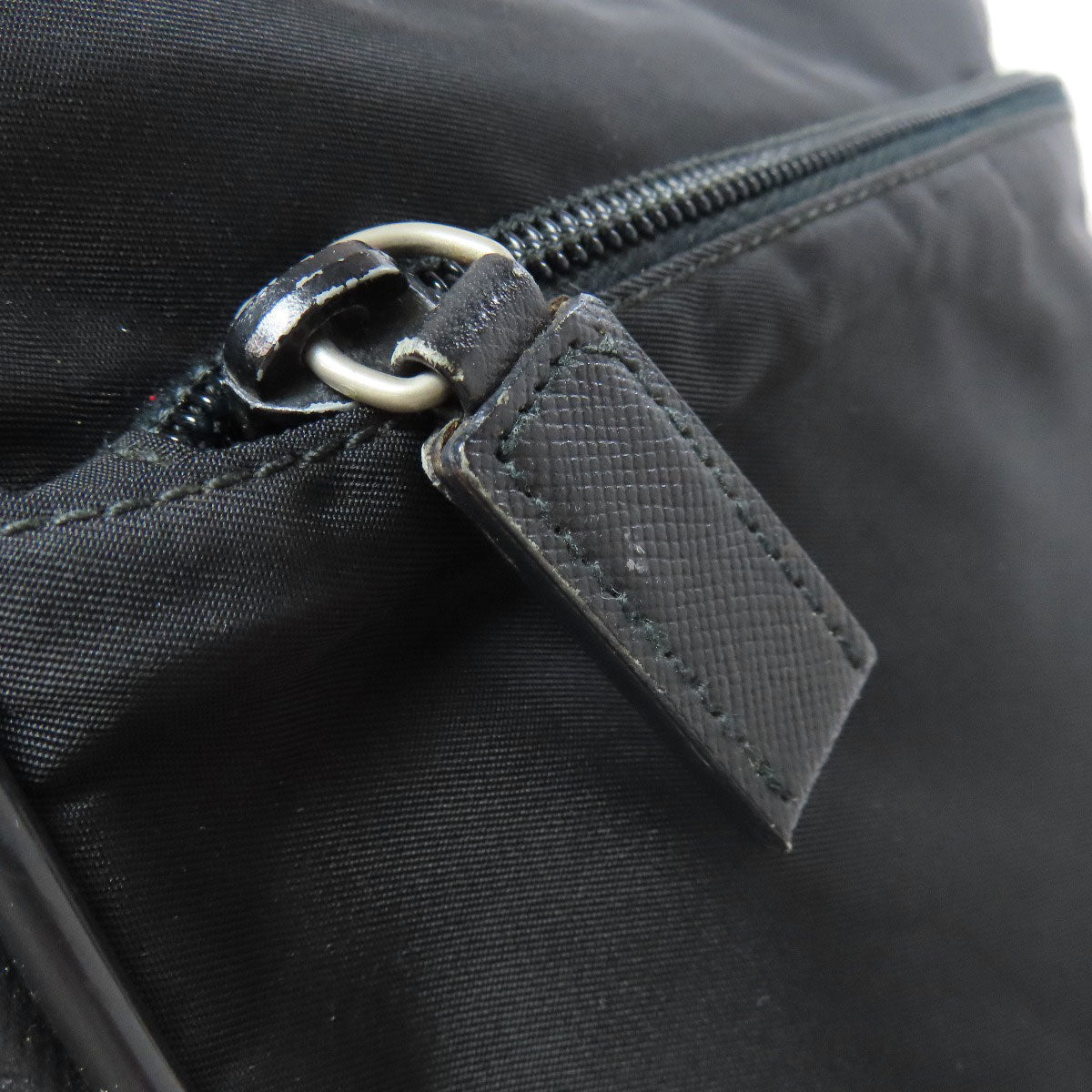 PRADA Shoulder Bag Nylon black logoMetal