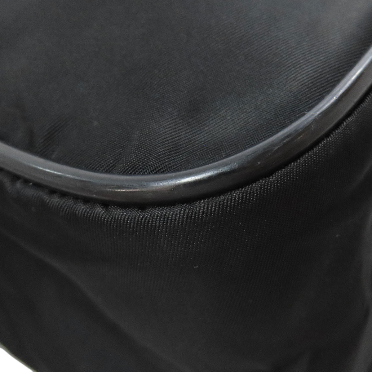 PRADA Shoulder Bag Nylon black logoMetal