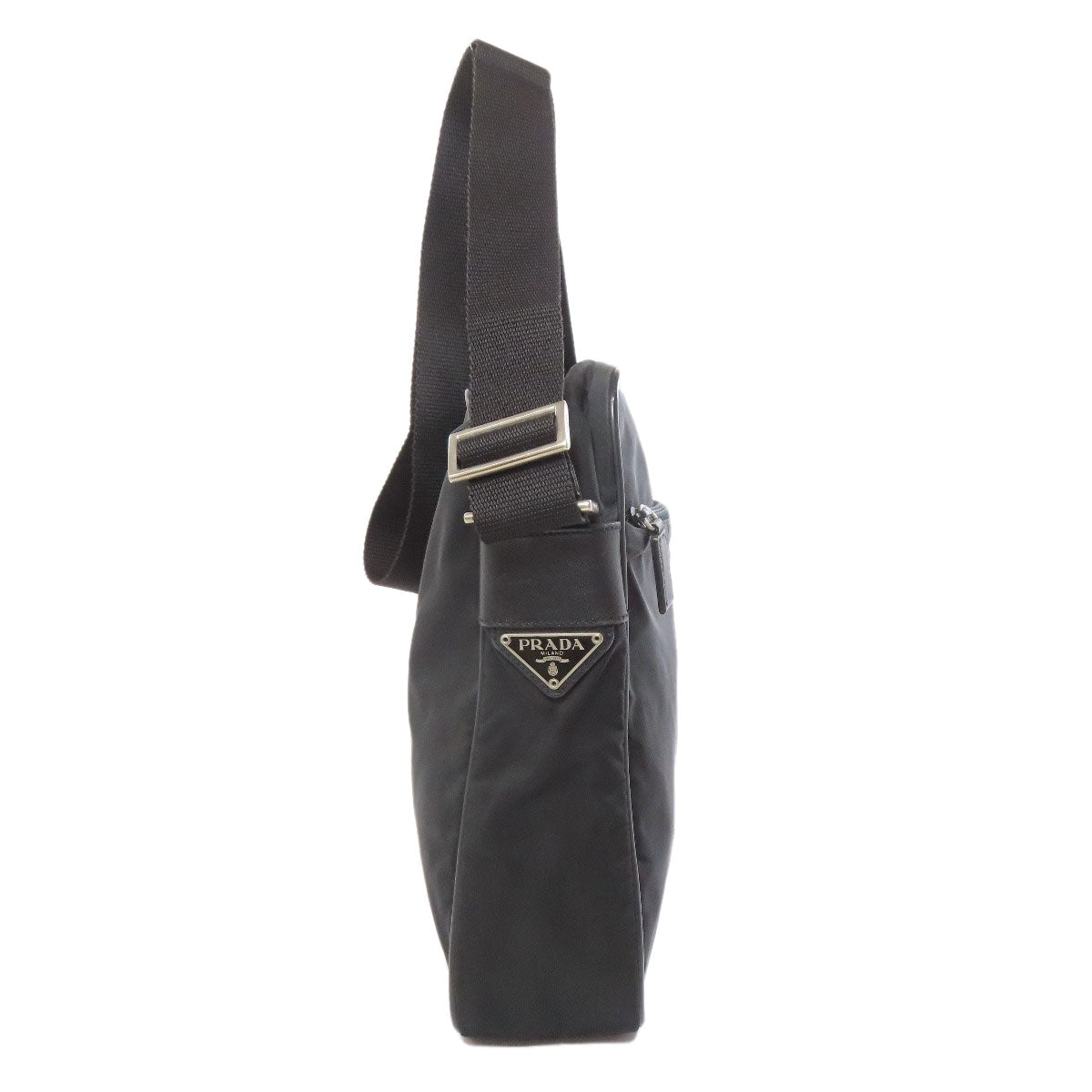 PRADA Shoulder Bag Nylon black logoMetal