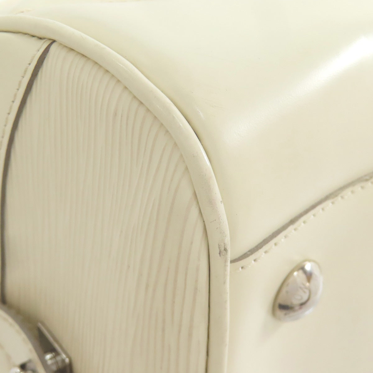 LOUIS VUITTON Handbag M5931J Epi white Bowling Montaigne GM