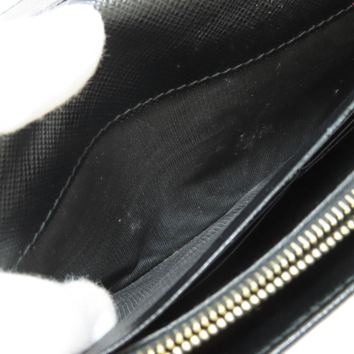 PRADA Long Wallet Purse Safiano black logo