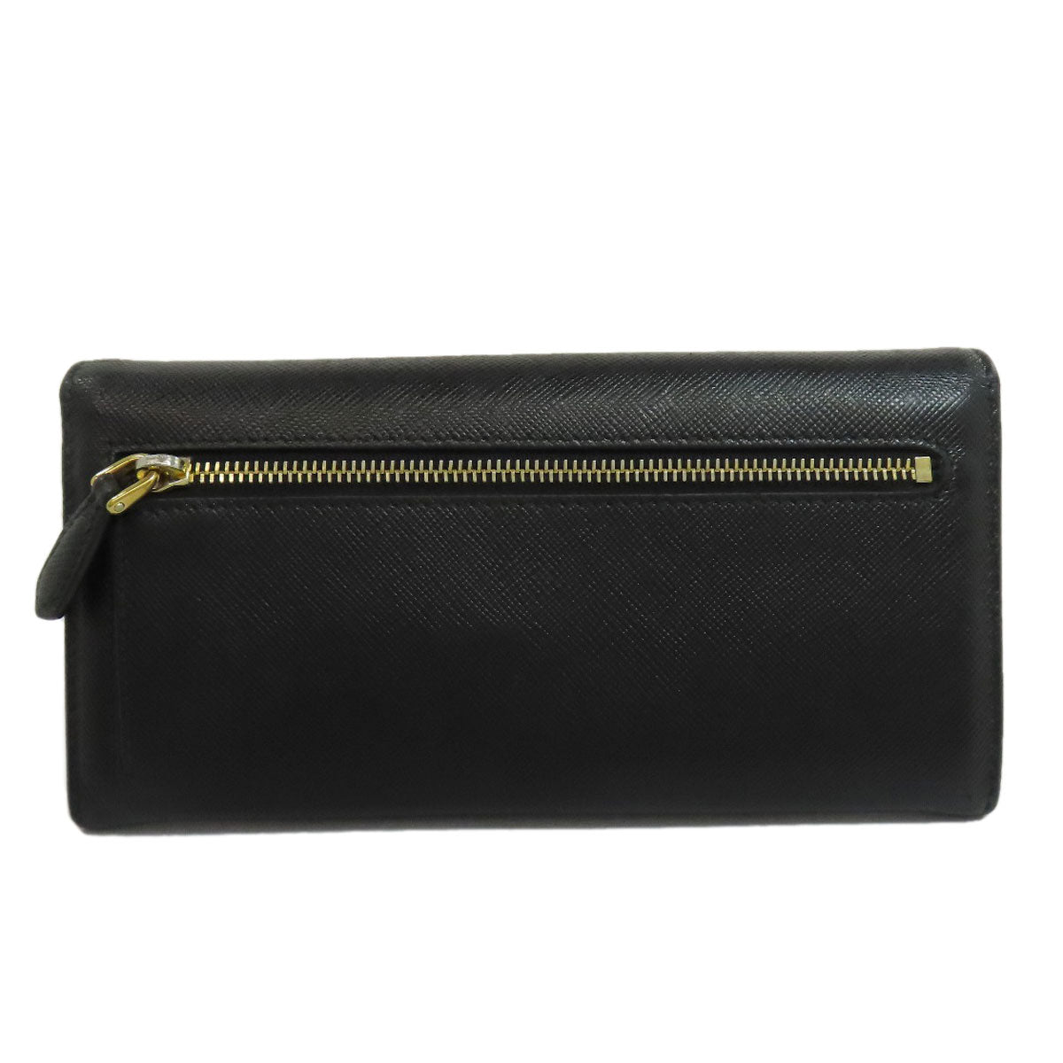 PRADA Long Wallet Purse Safiano black logo