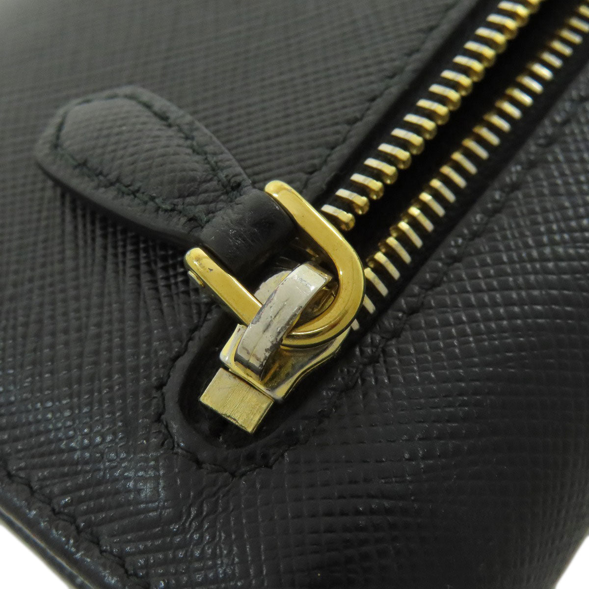 PRADA Long Wallet Purse Safiano black logo