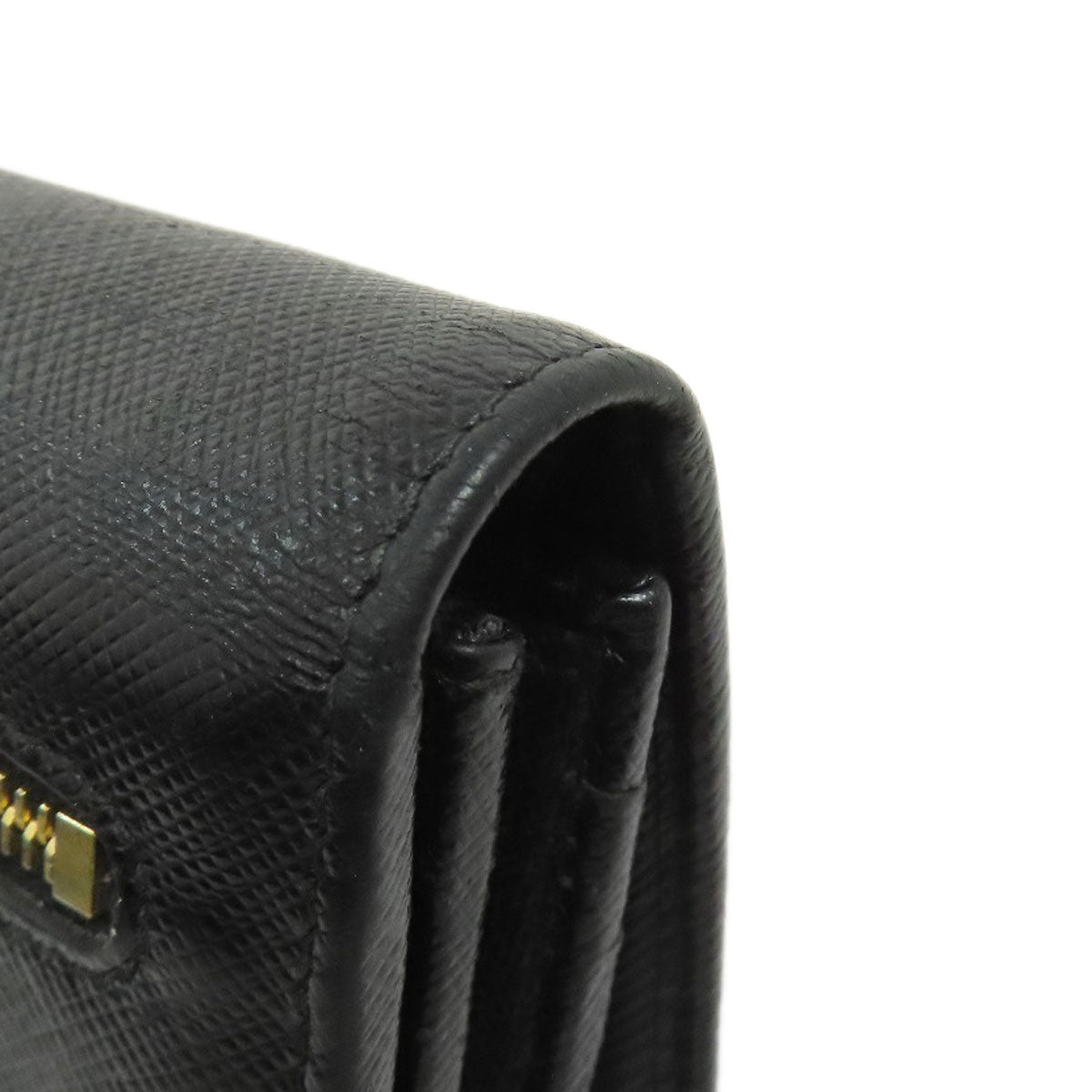 PRADA Long Wallet Purse Safiano black logo