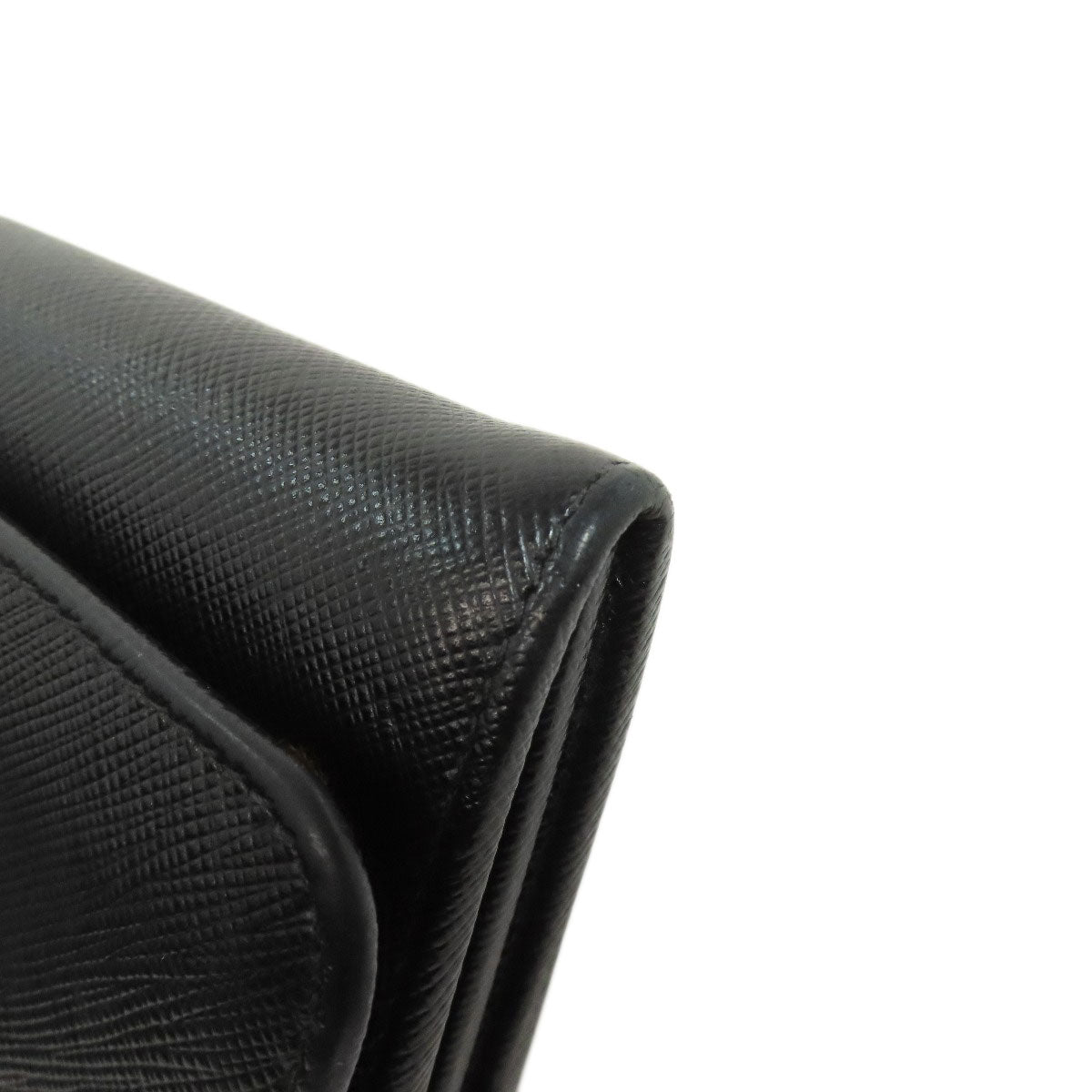 PRADA Long Wallet Purse Safiano black logo