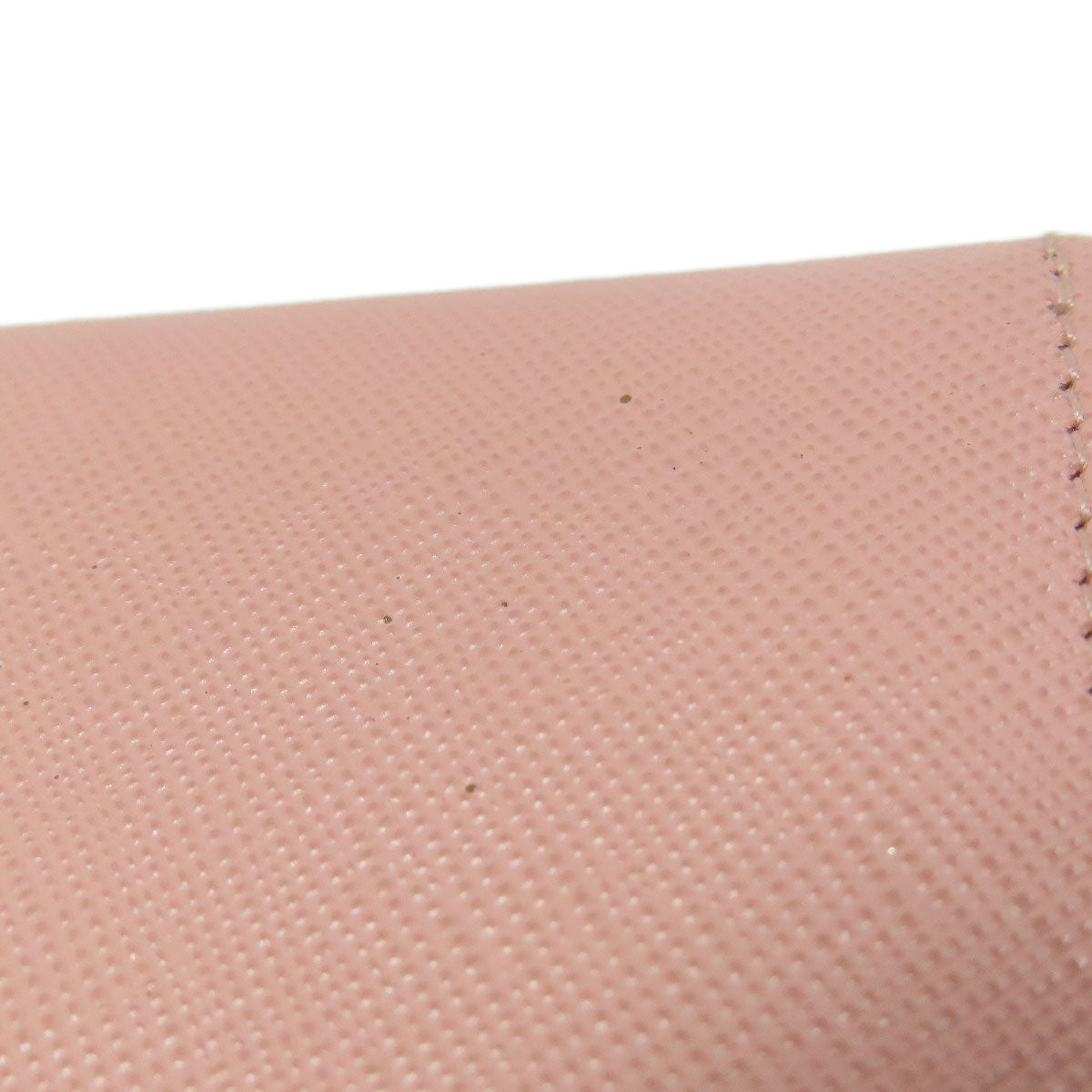 PRADA Coin case leather pink Saffiano logoMetal