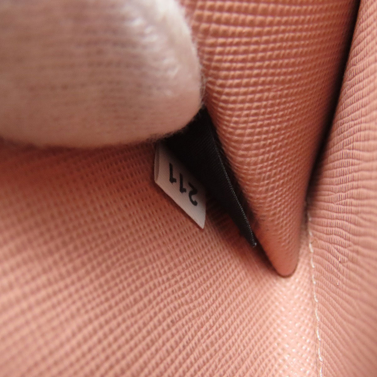PRADA Coin case leather pink Saffiano logoMetal