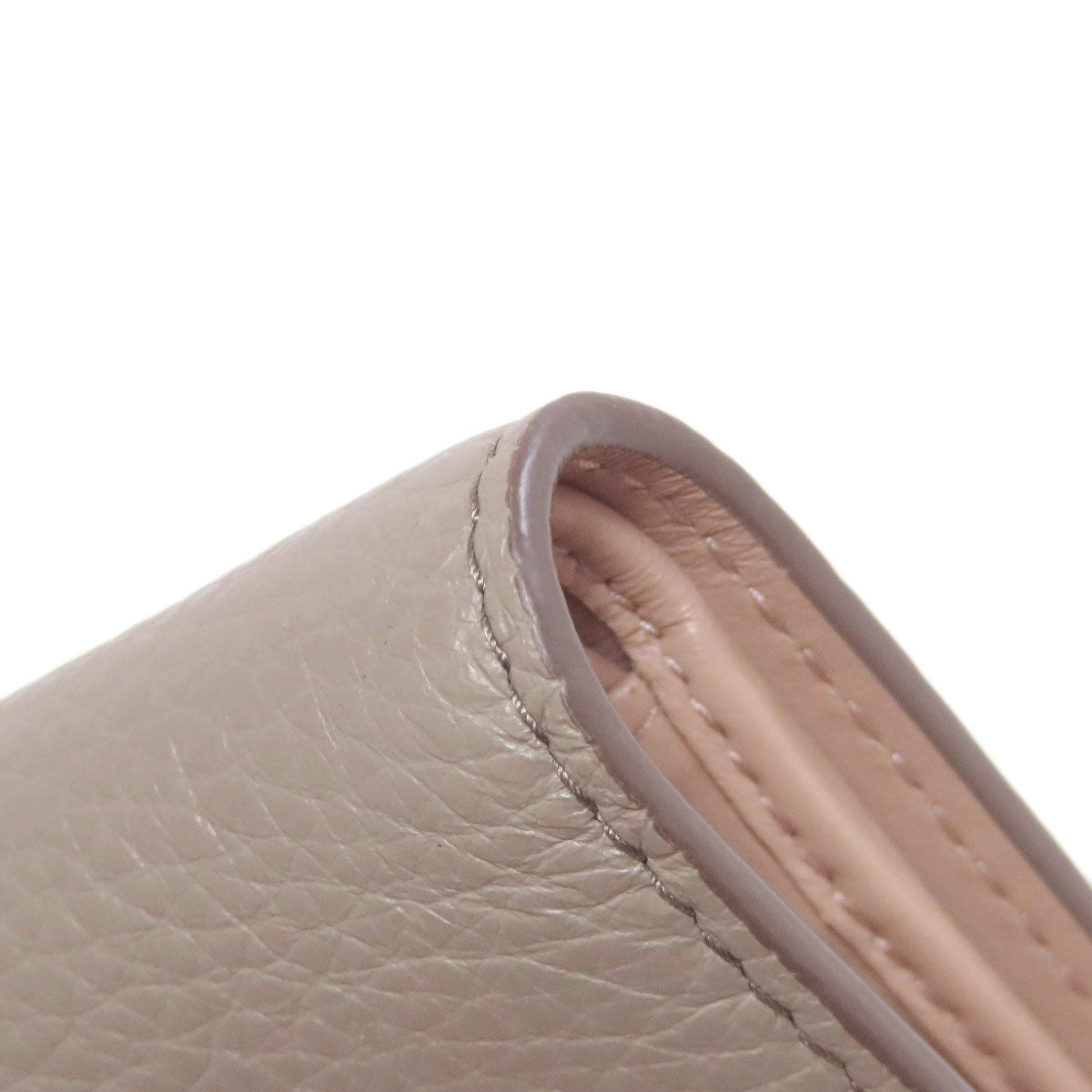 PRADA Bifold Wallet leather beige logo