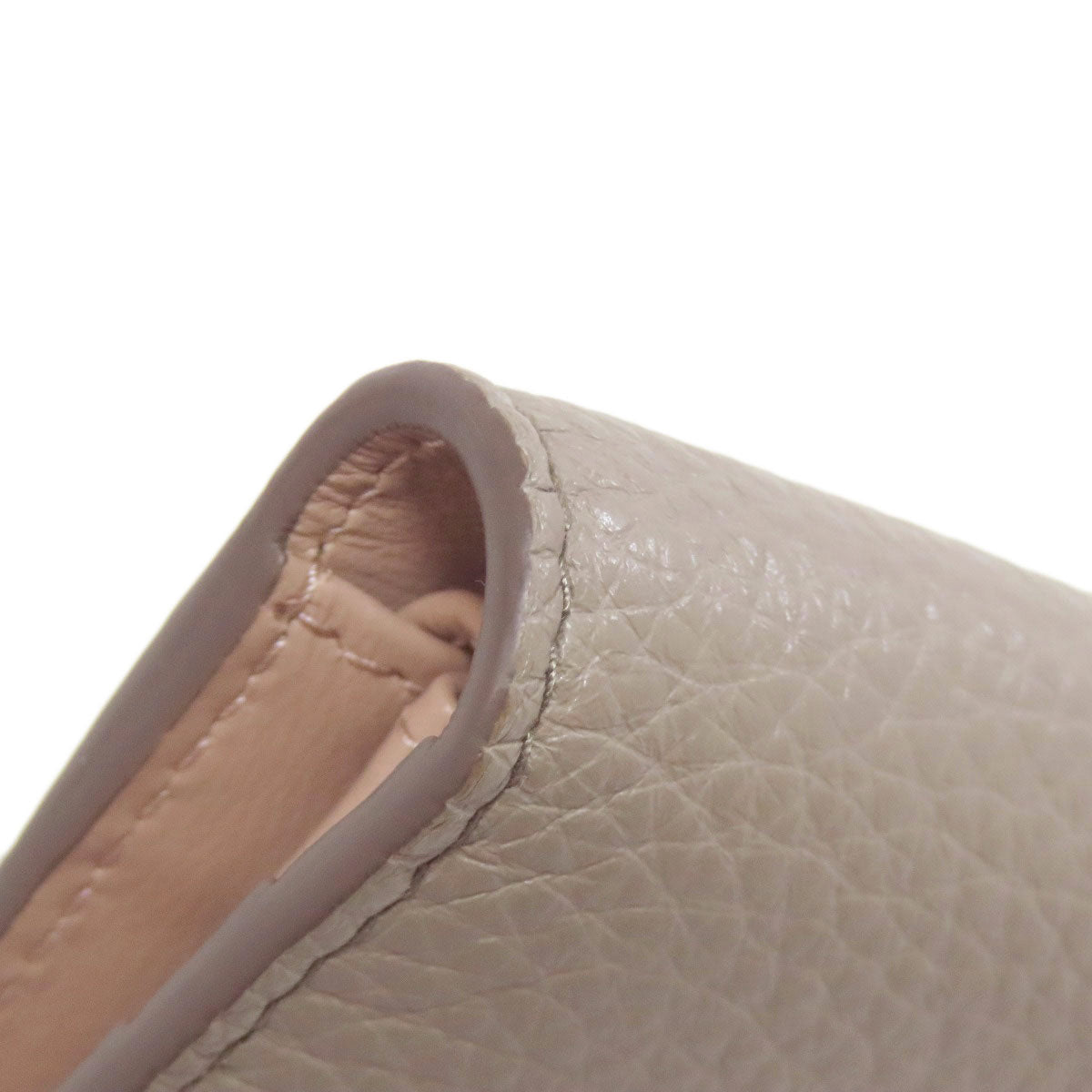 PRADA Bifold Wallet leather beige logo