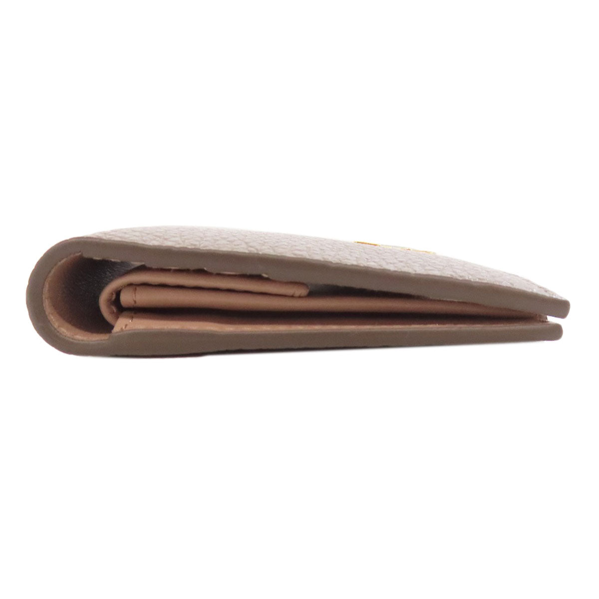 PRADA Bifold Wallet leather beige logo