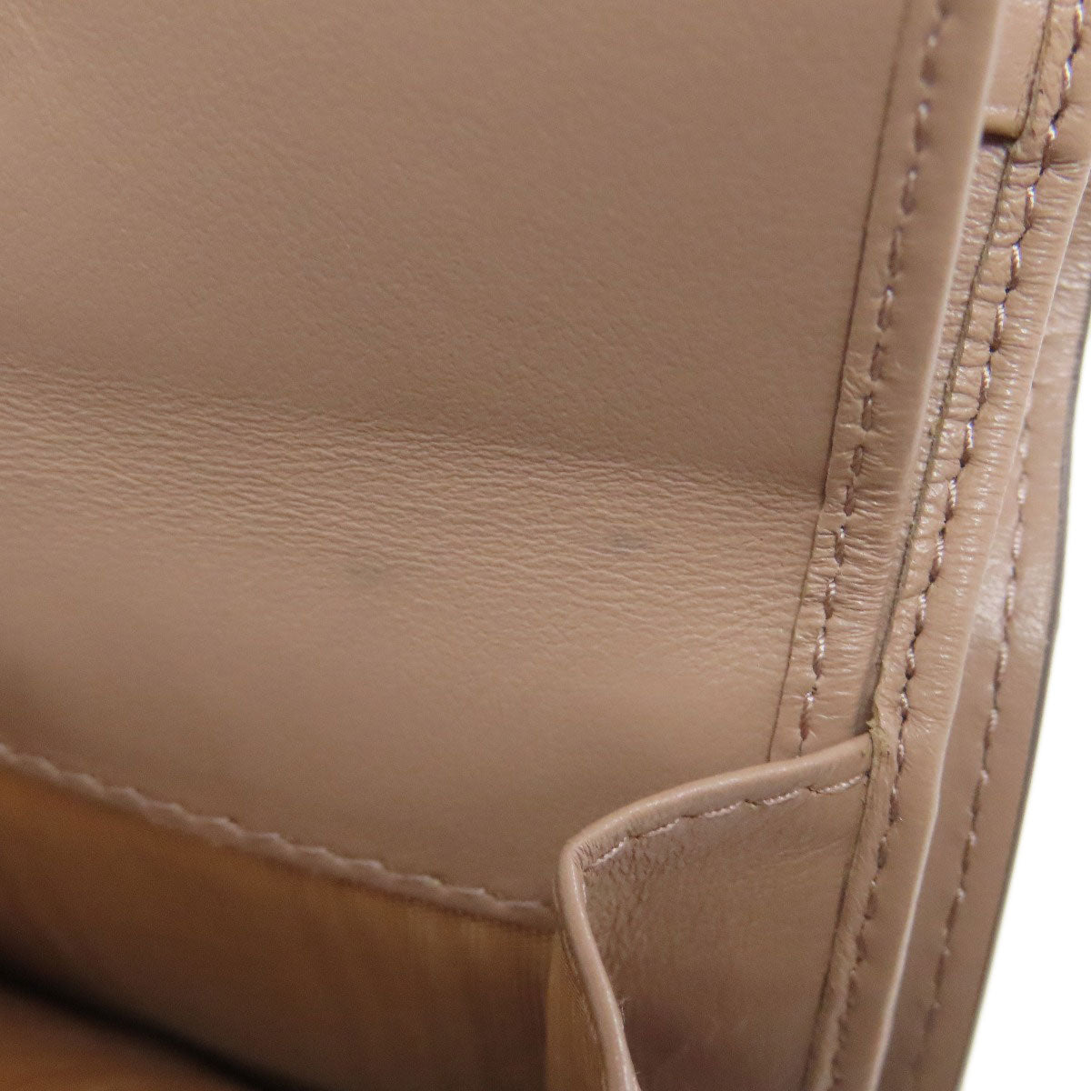 PRADA Bifold Wallet leather beige logo