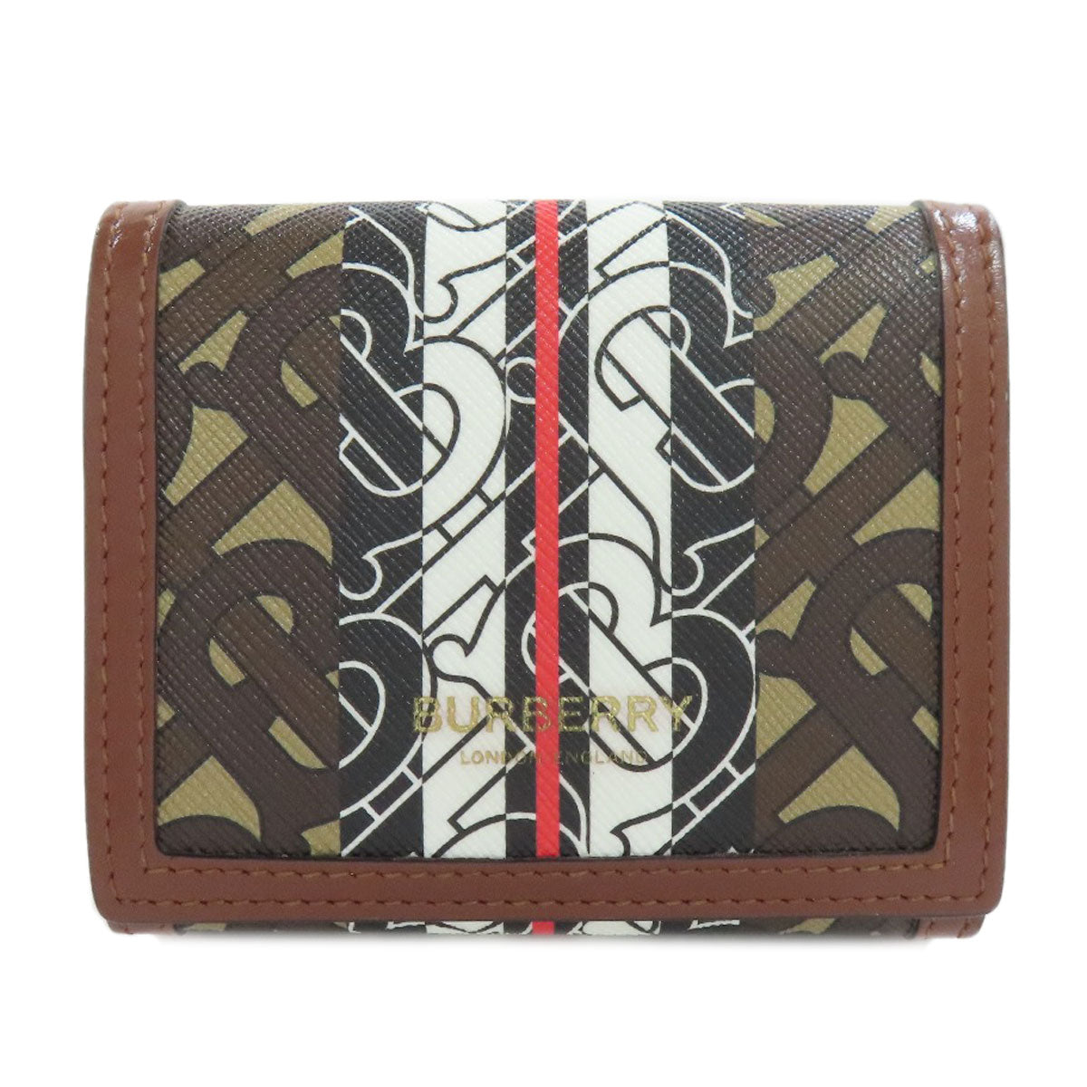 BURBERRY Bifold Wallet PVC Brown logo