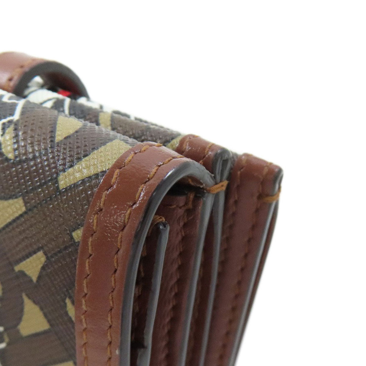 BURBERRY Bifold Wallet PVC Brown logo
