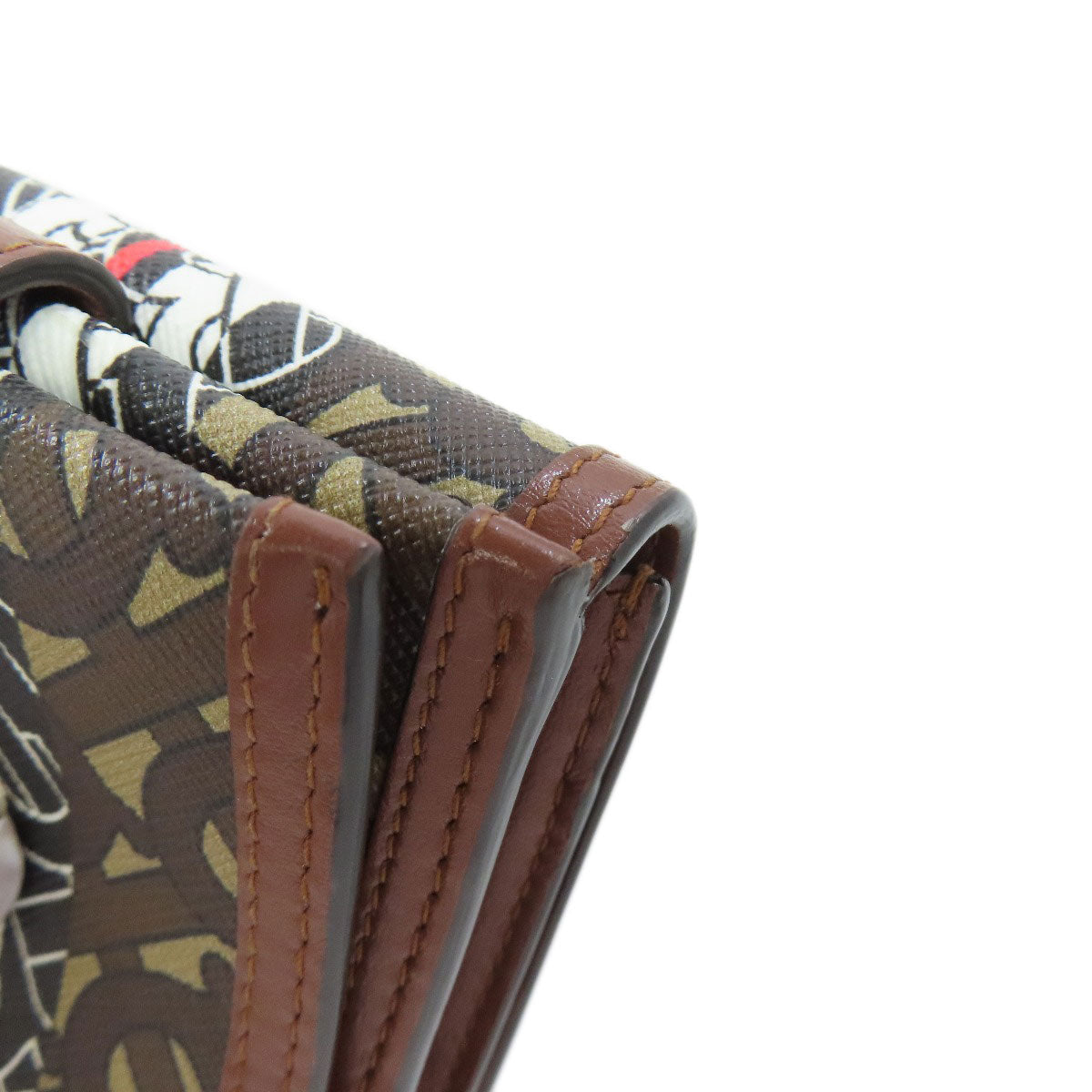 BURBERRY Bifold Wallet PVC Brown logo