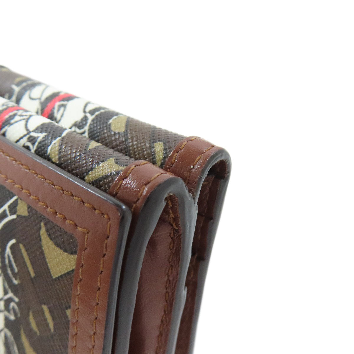 BURBERRY Bifold Wallet PVC Brown logo