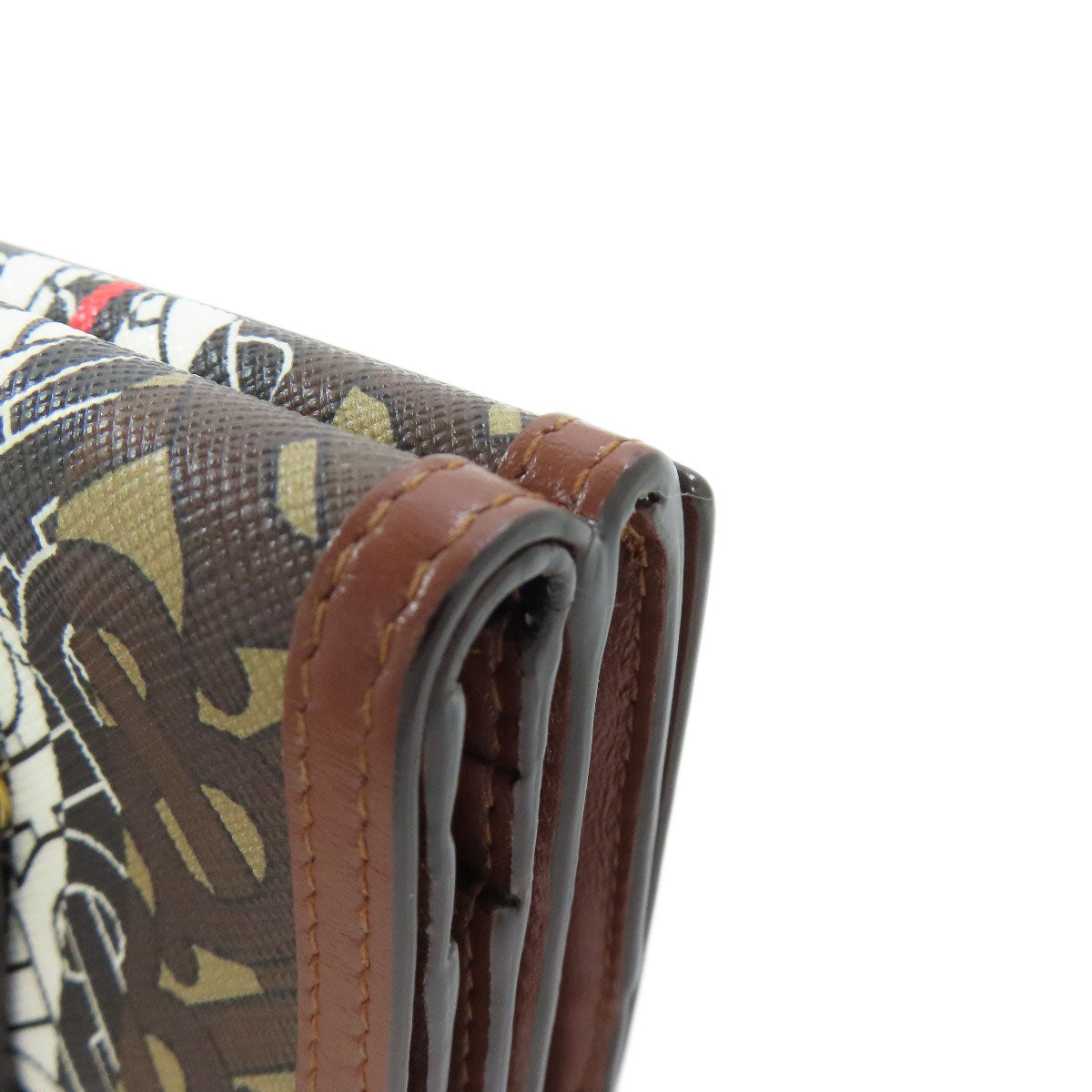 BURBERRY Bifold Wallet PVC Brown logo