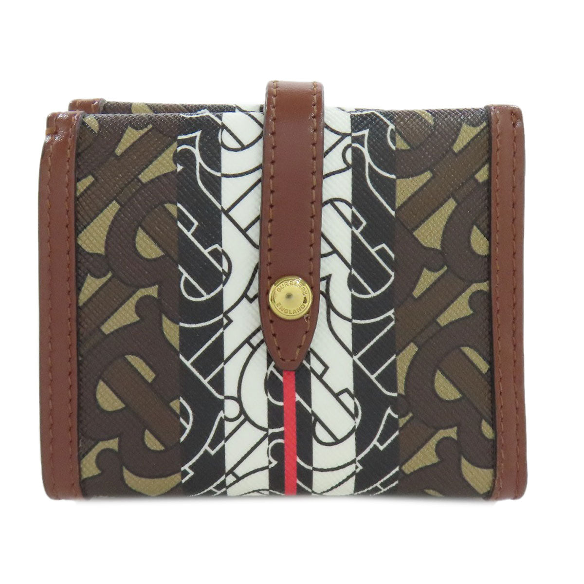 BURBERRY Bifold Wallet PVC Brown logo