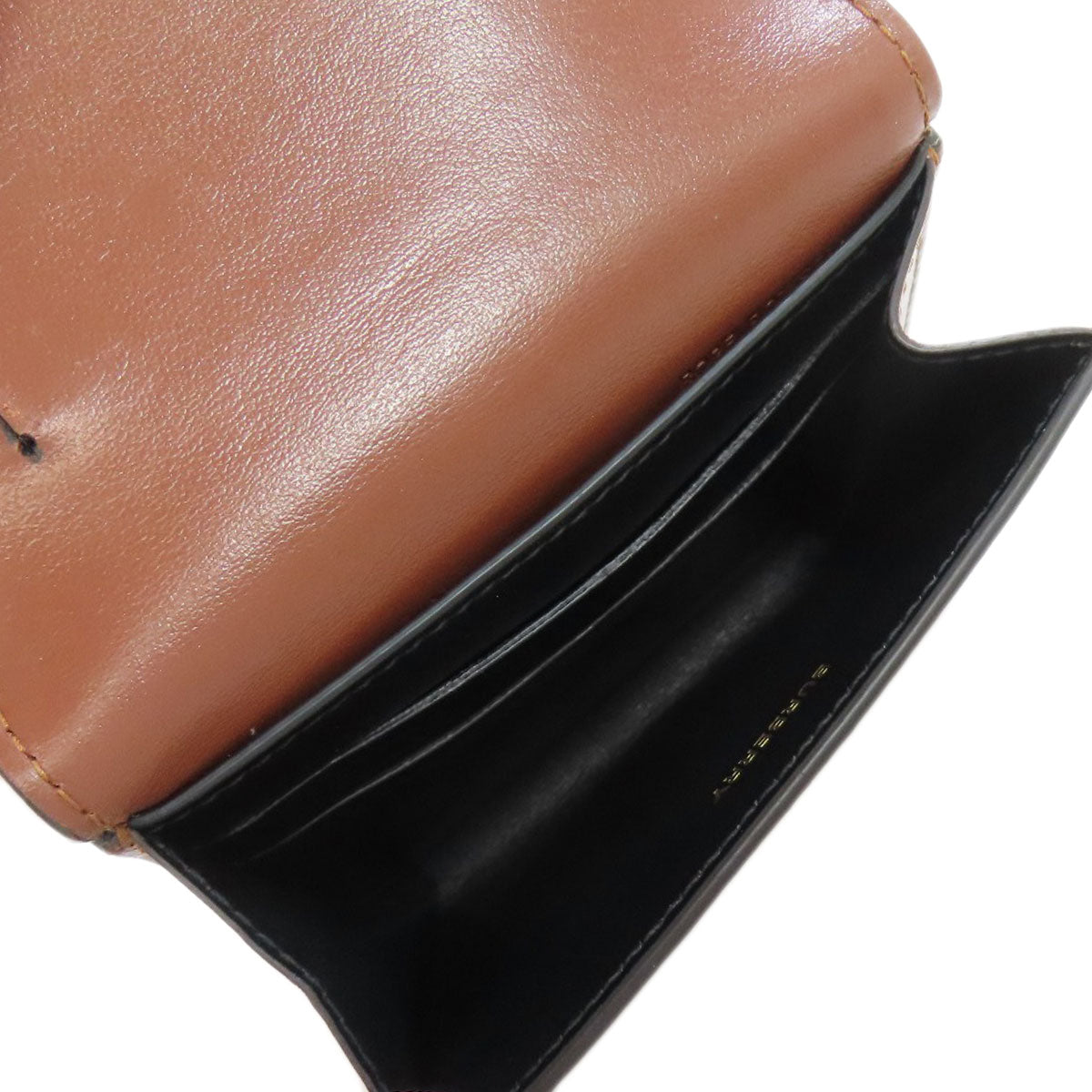 BURBERRY Bifold Wallet PVC Brown logo
