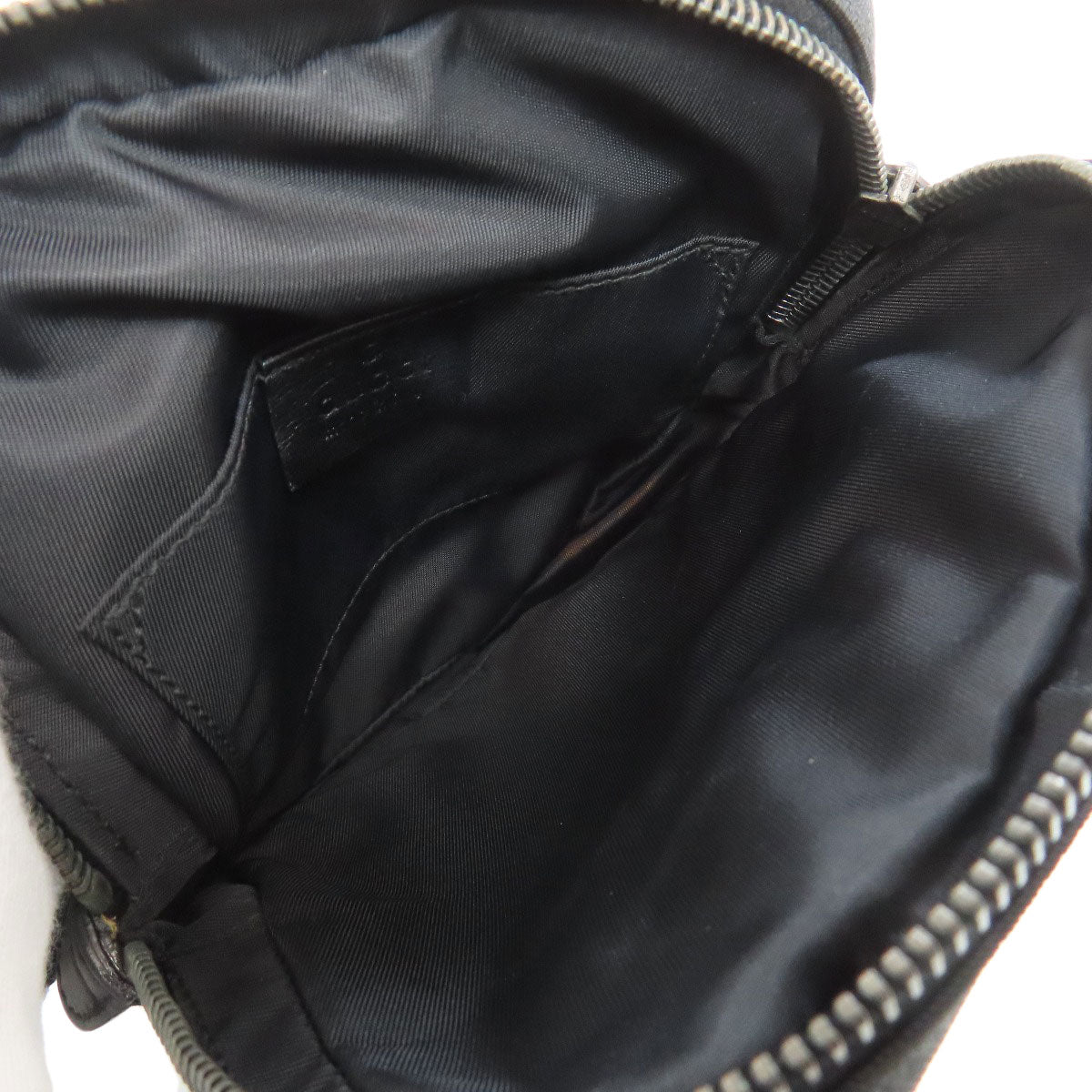 GUCCI Hip bag 161823 Nylon black GG Signature Shima
