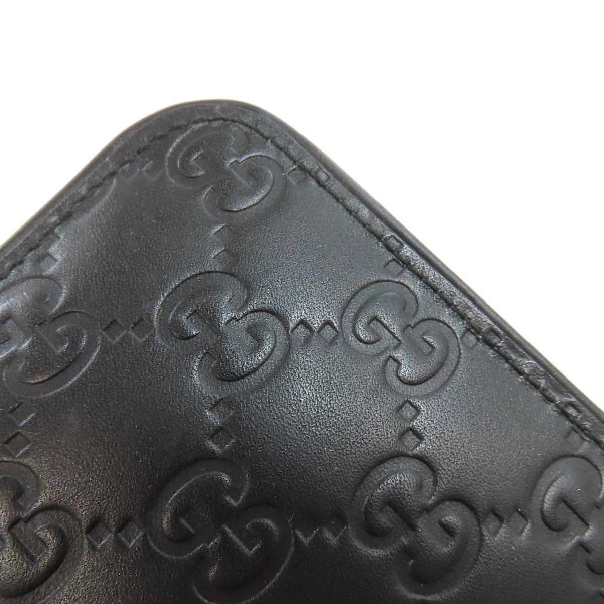 GUCCI Coin case 233183 leather black GG Signature Shima