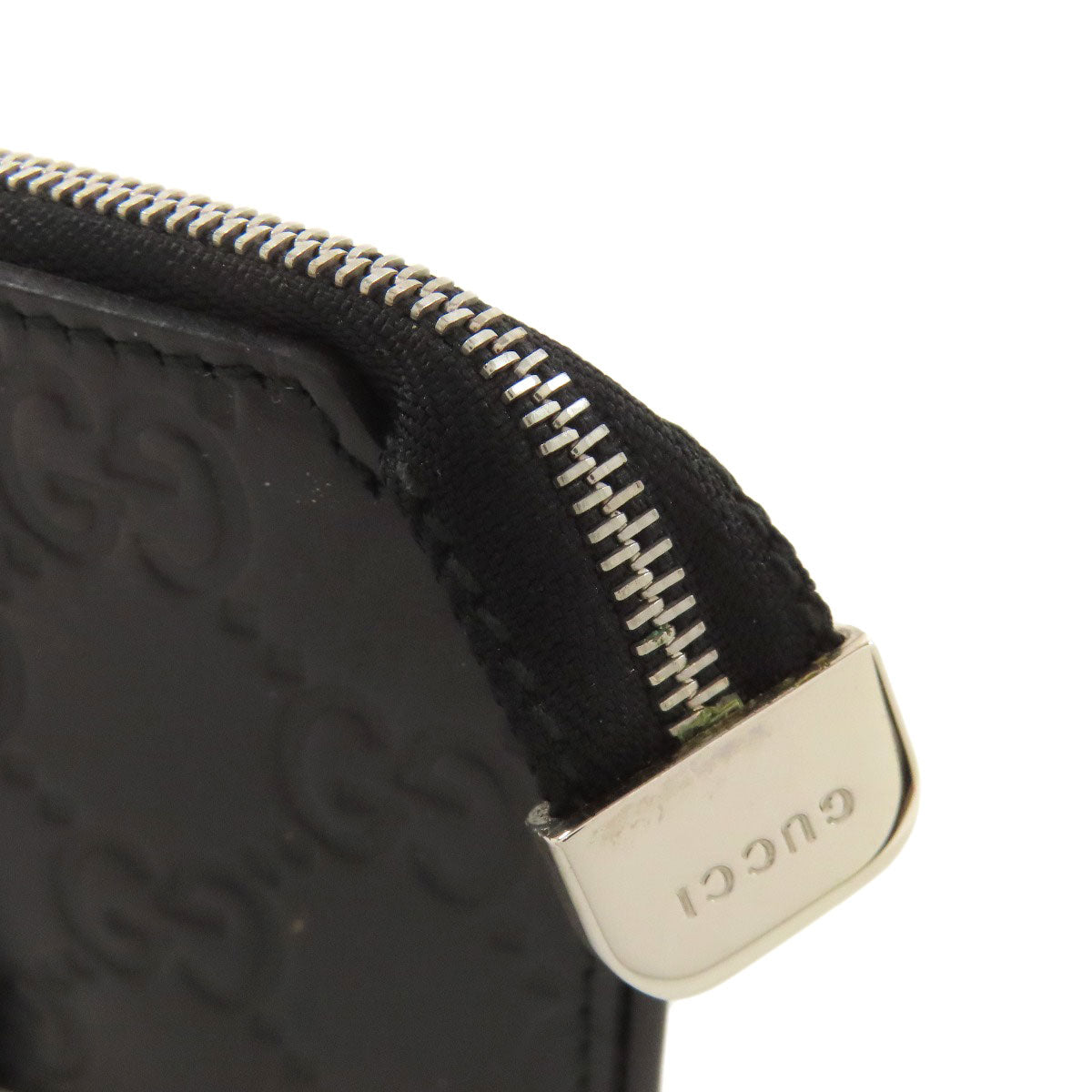 GUCCI Coin case 233183 leather black GG Signature Shima