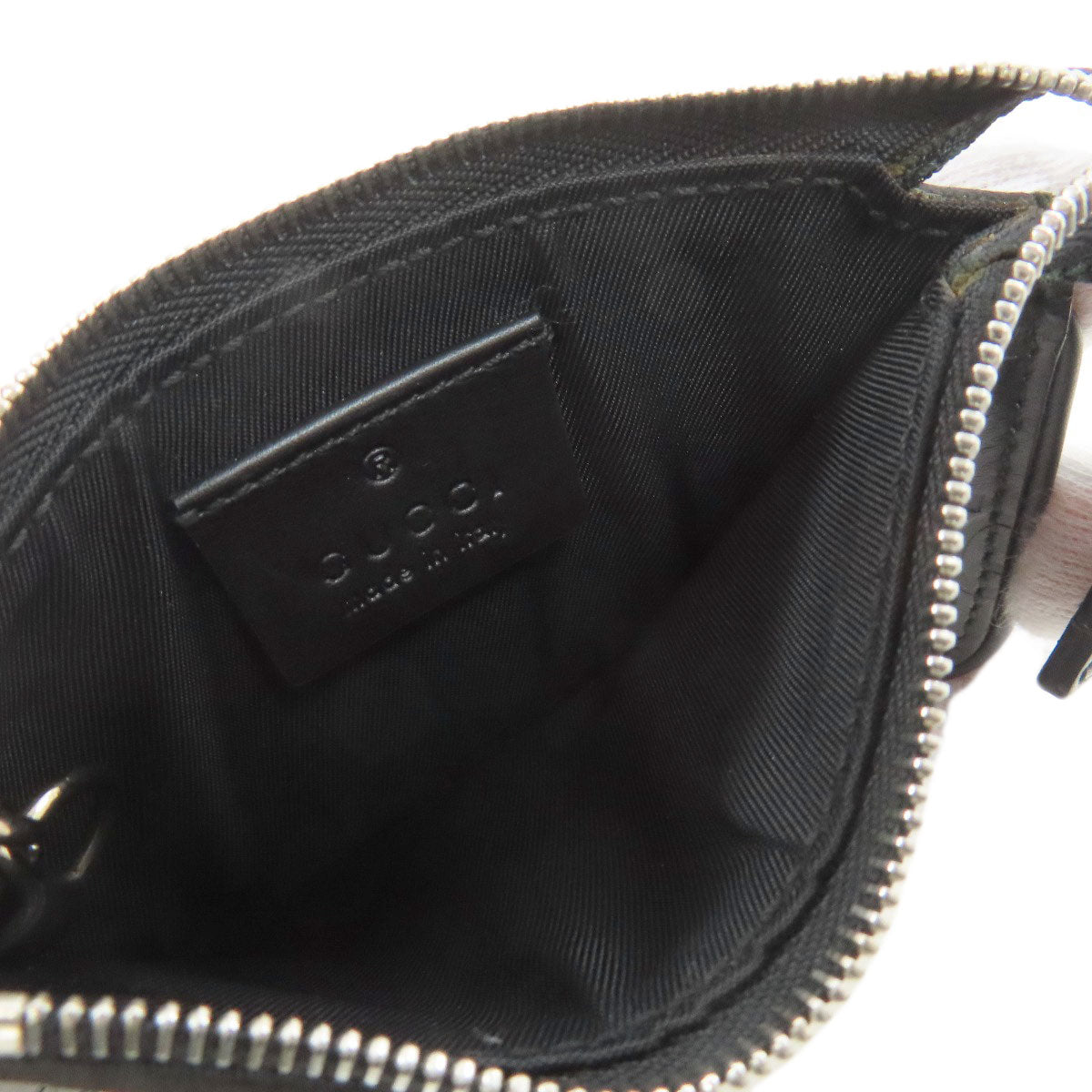 GUCCI Coin case 233183 leather black GG Signature Shima