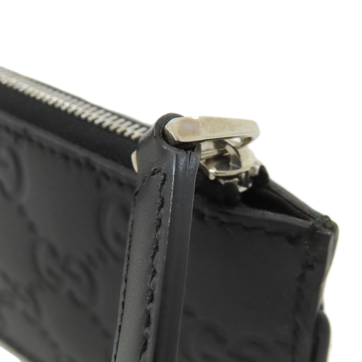 GUCCI Coin case 233183 leather black GG Signature Shima
