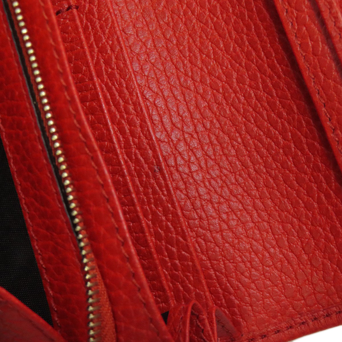 GUCCI Long Wallet Purse 354498 leather Red Swing
