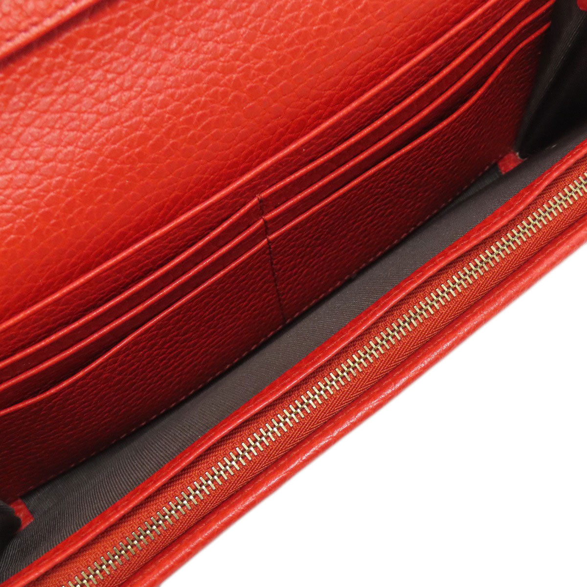 GUCCI Long Wallet Purse 354498 leather Red Swing