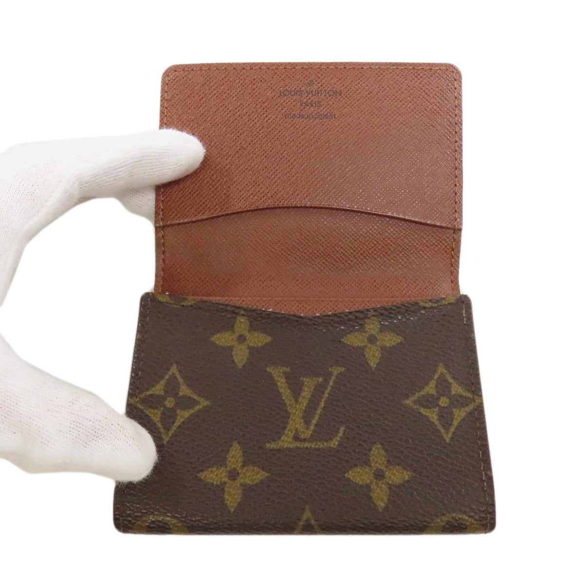 LOUIS VUITTON Card Case M62920 Monogram canvas Brown Anne Vert Cult De Visit