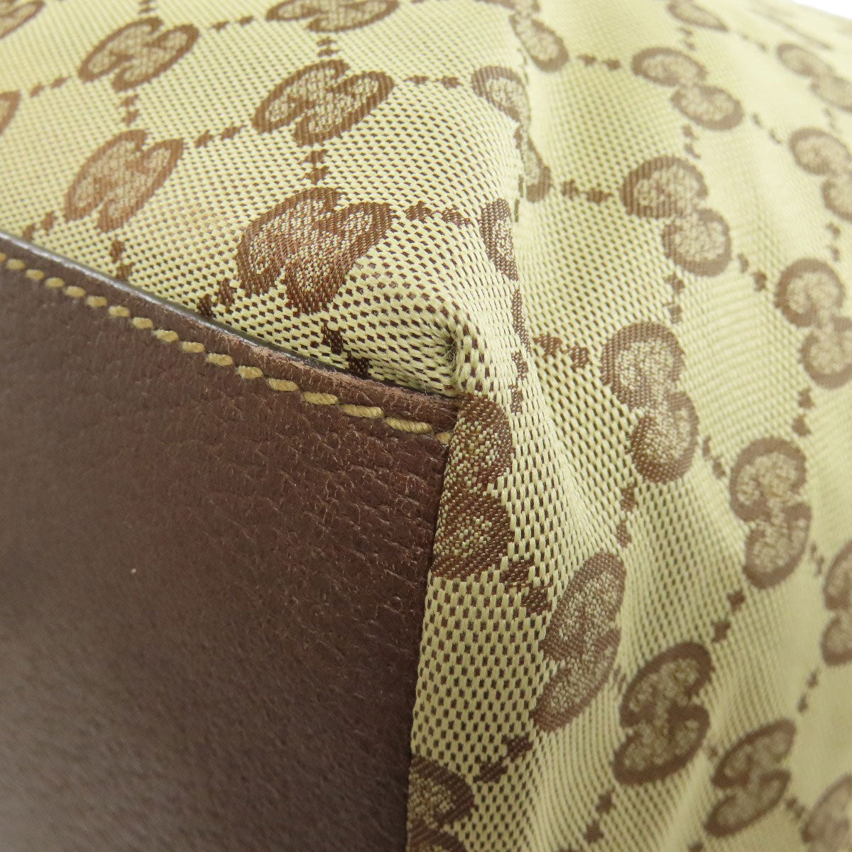 GUCCI Tote Bag 131231 canvas Brown Shelly line GG