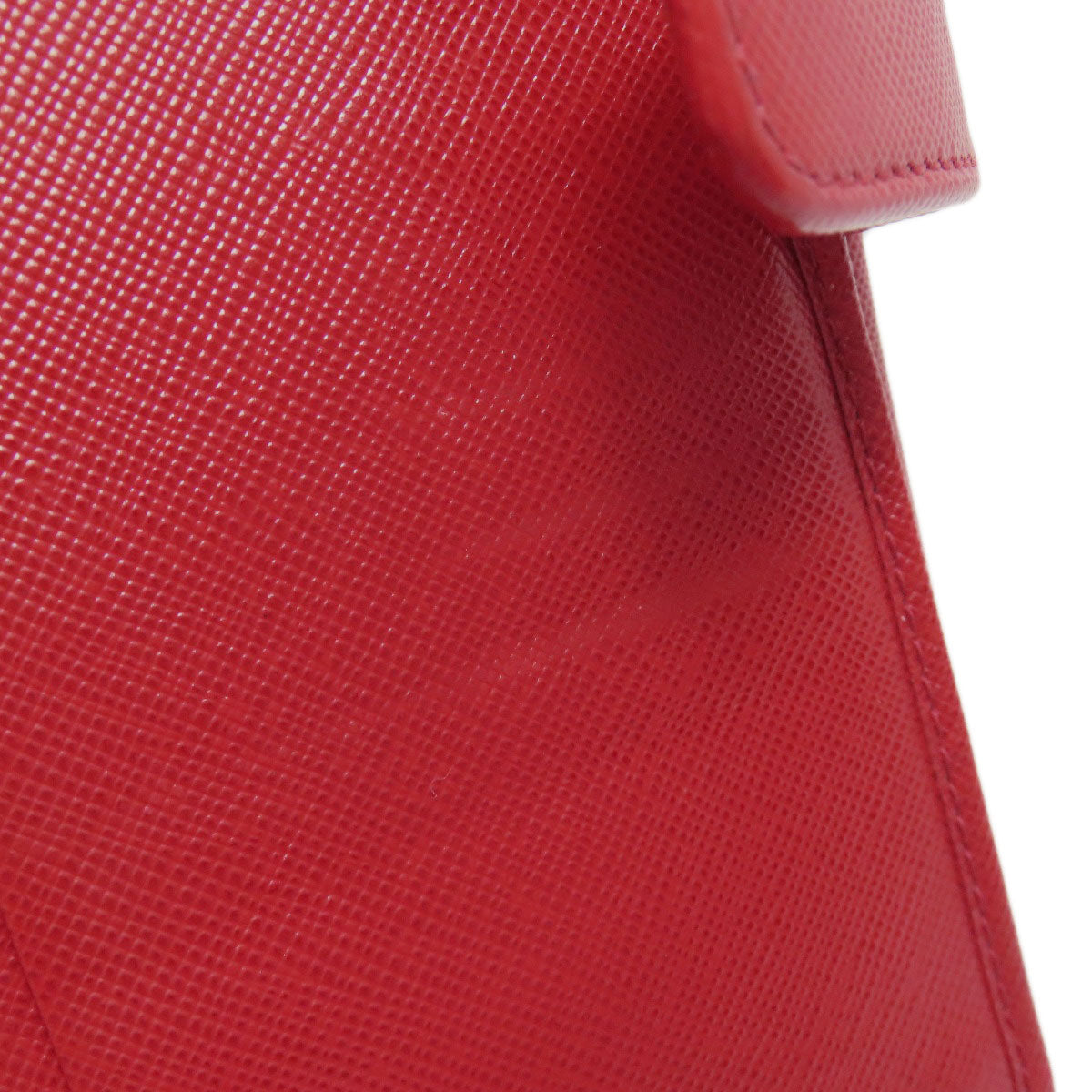 PRADA Long Wallet Purse Safiano Red logoMetal
