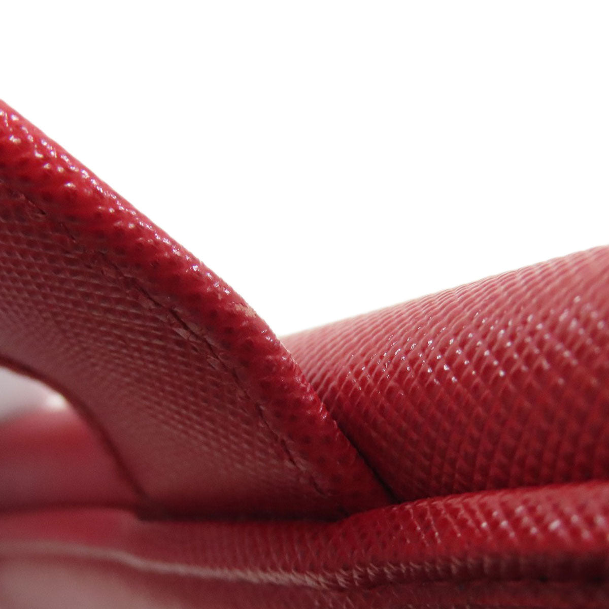 PRADA Long Wallet Purse Safiano Red logoMetal