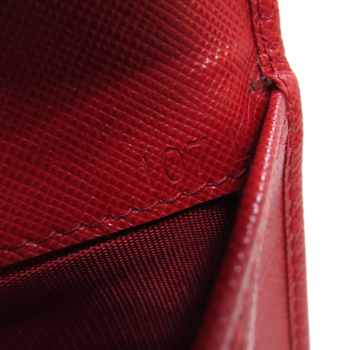 PRADA Long Wallet Purse Safiano Red logoMetal