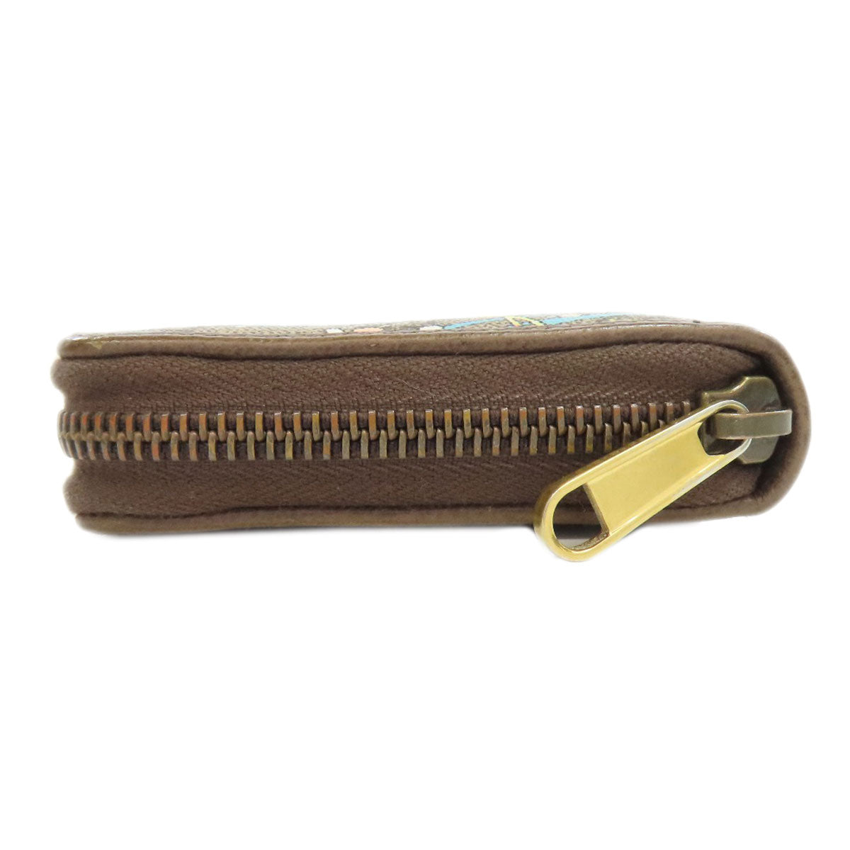 GUCCI Long Wallet Purse 647940 PVC Brown Zip Around Disney Donald Duck collaboration GG Supreme