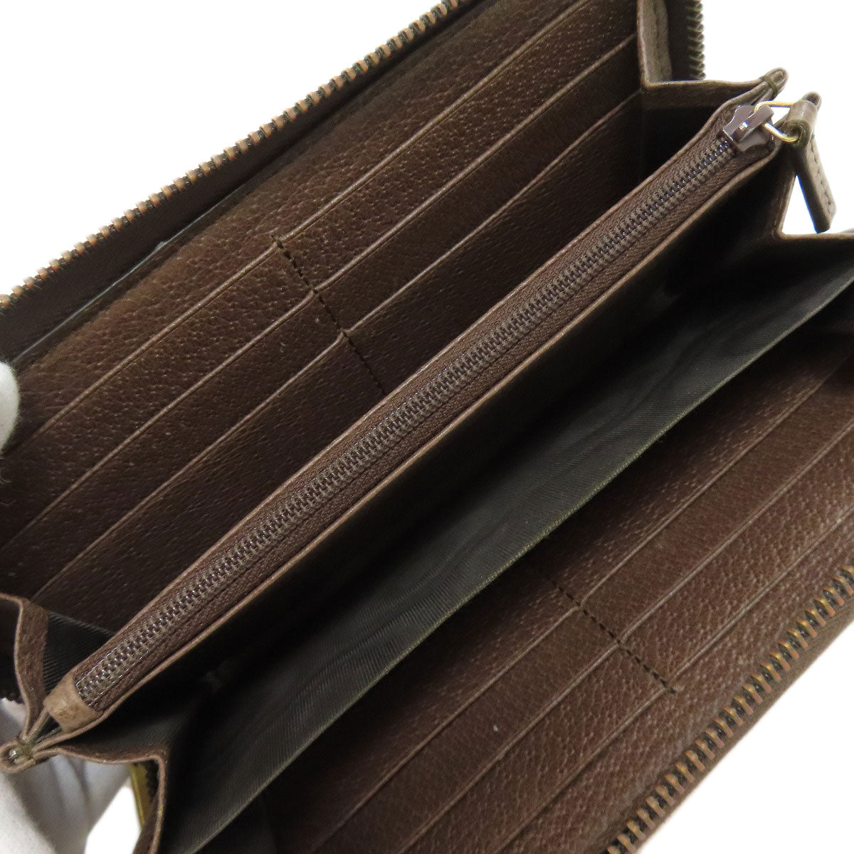 GUCCI Long Wallet Purse 647940 PVC Brown Zip Around Disney Donald Duck collaboration GG Supreme