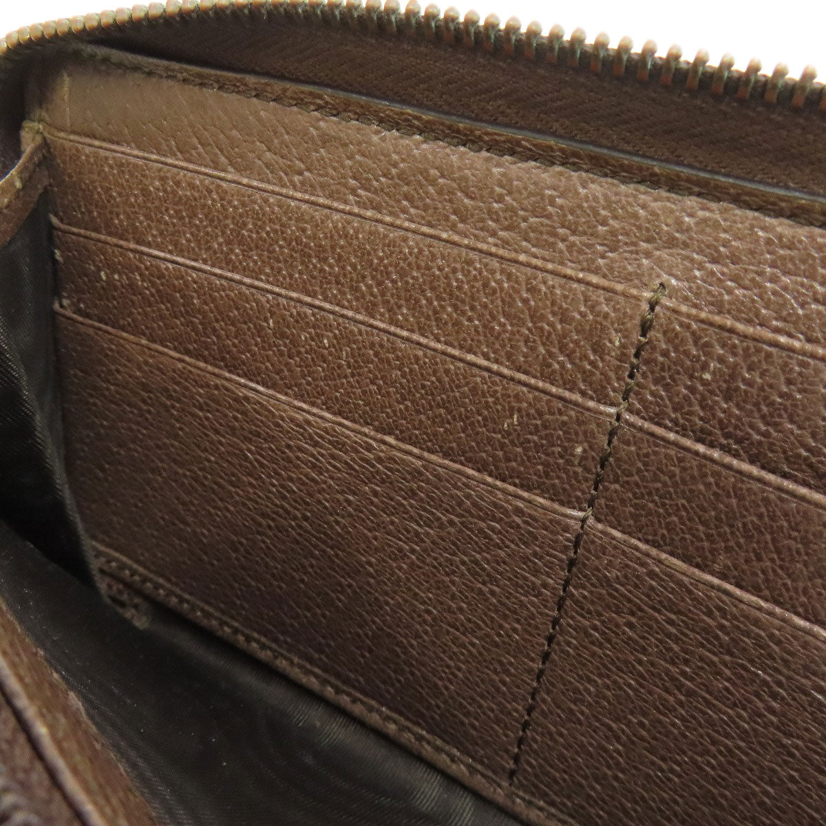 GUCCI Long Wallet Purse 647940 PVC Brown Zip Around Disney Donald Duck collaboration GG Supreme
