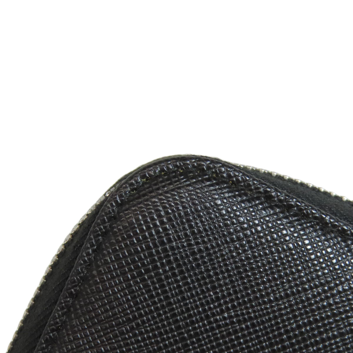 PRADA Long Wallet Purse Safiano black Zip Around