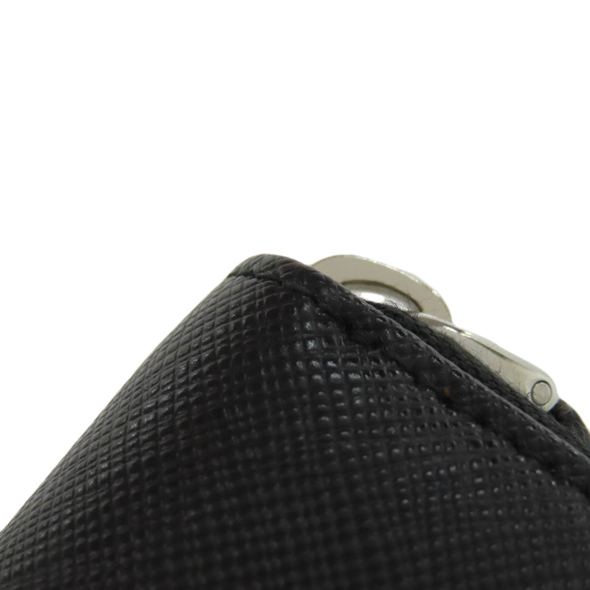 PRADA Long Wallet Purse Safiano black Zip Around