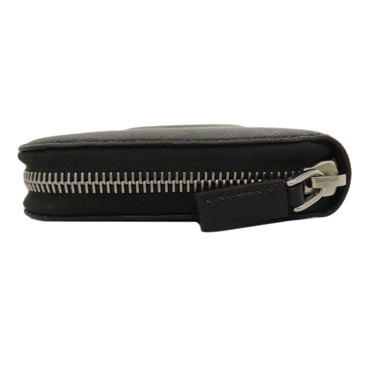 PRADA Long Wallet Purse Safiano black Zip Around
