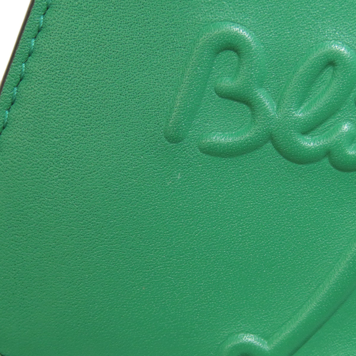 GUCCI Coin case 451184 Calfskin green Coin/Card Case Embossed Logo