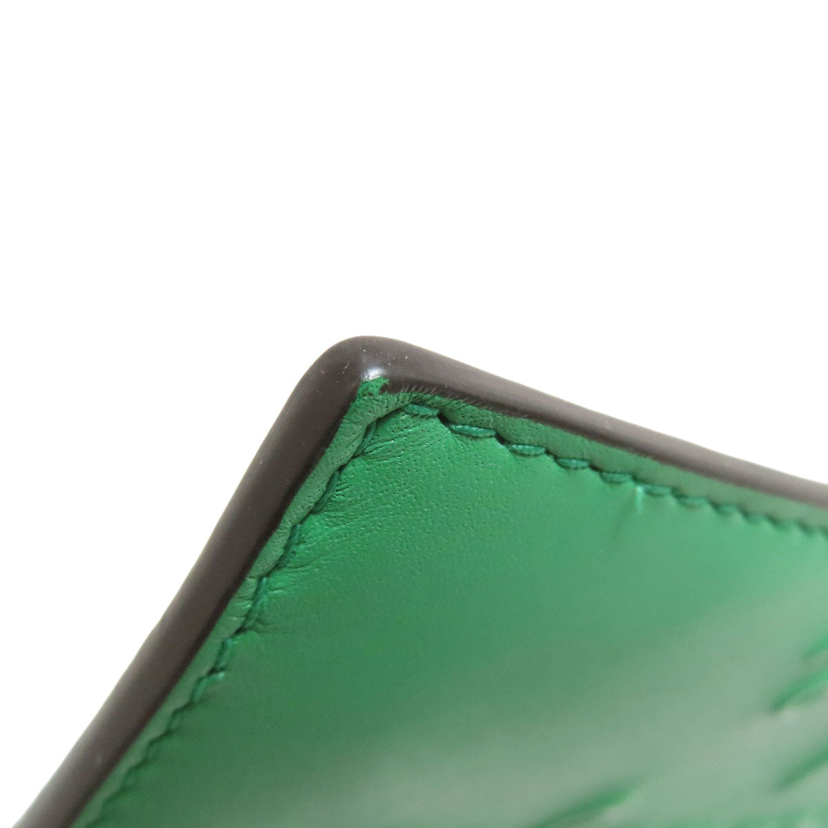 GUCCI Coin case 451184 Calfskin green Coin/Card Case Embossed Logo