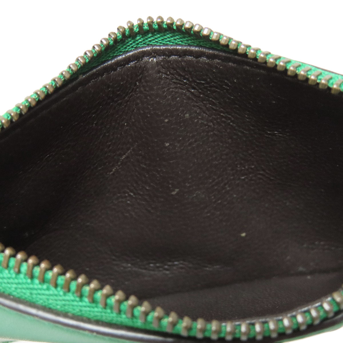 GUCCI Coin case 451184 Calfskin green Coin/Card Case Embossed Logo